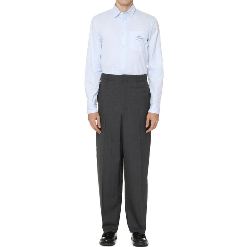 Prada Blue Cotton Dress Shirt