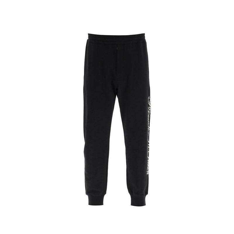 Alexander McQueen Black Cotton Joggers (Workout Pants)