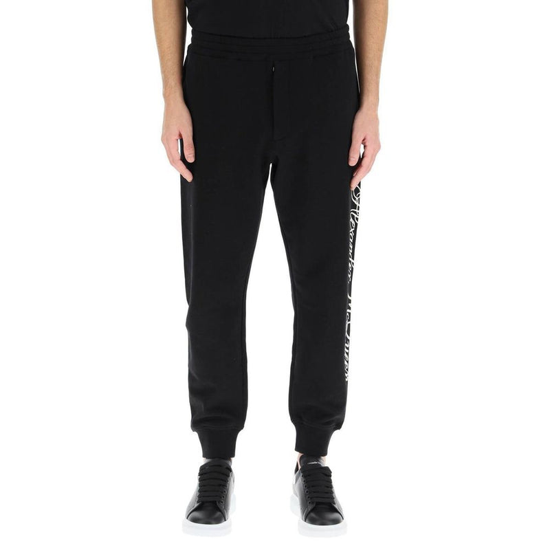 Alexander McQueen Black Cotton Joggers (Workout Pants)
