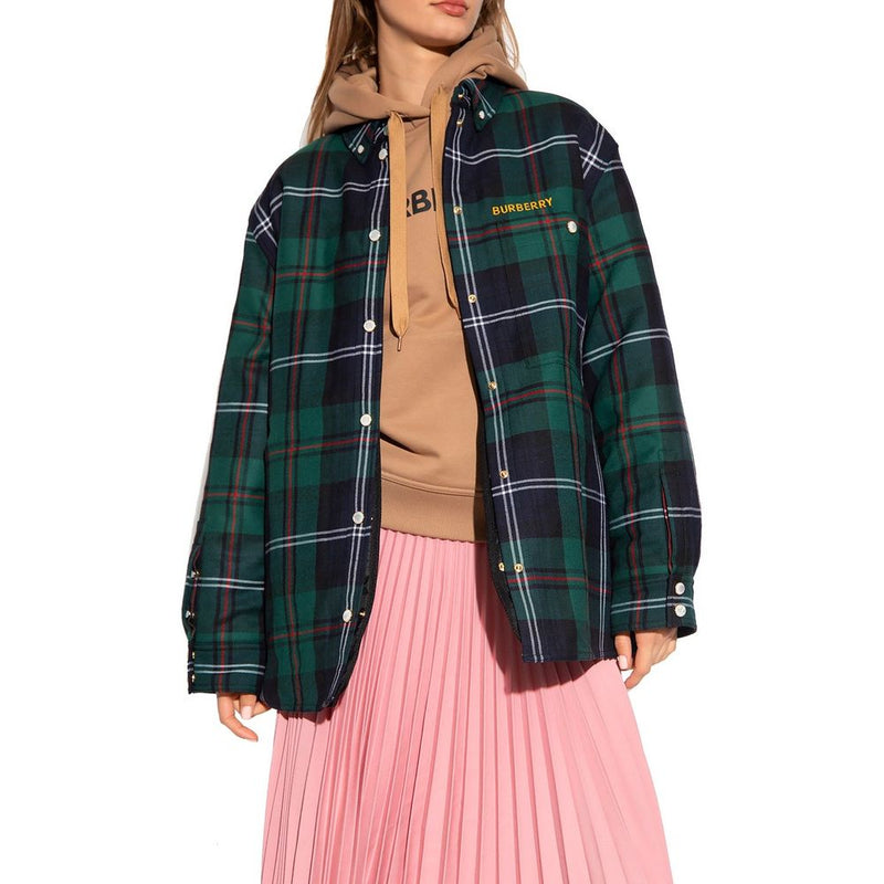 Burberry Bicolor Wool Biker Jacket