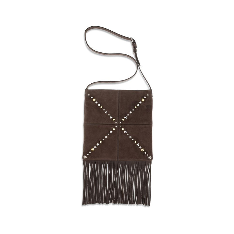 Valentino Garavani Brown Calf Leather Bos Taurus Shoulder Bag