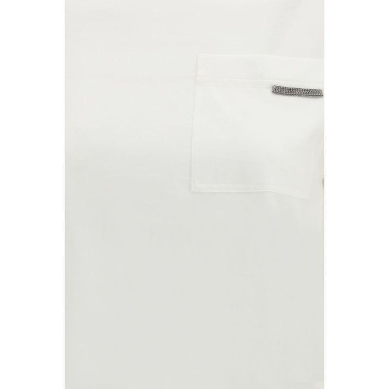 Brunello Cucinelli White Cotton T-Shirt