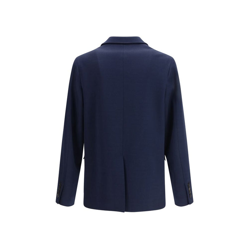 Gucci Blue Cotton Full-Length Jacket