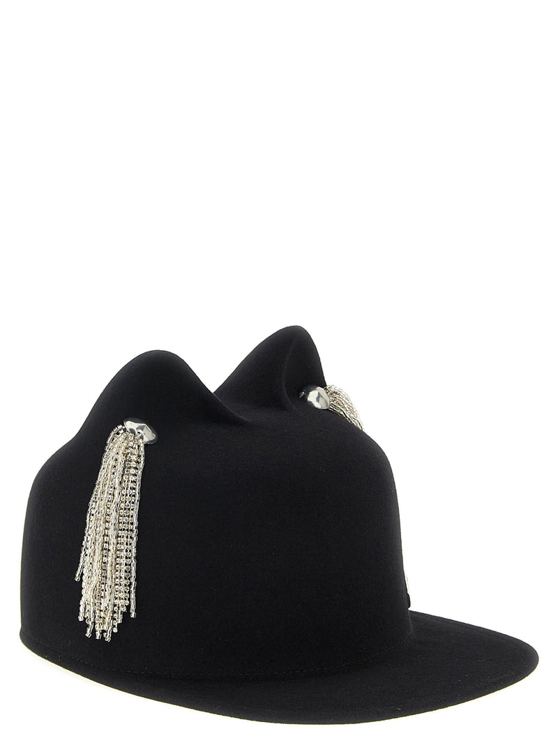 Maison Michel Maison Michel Jamie Hat With Crystals
