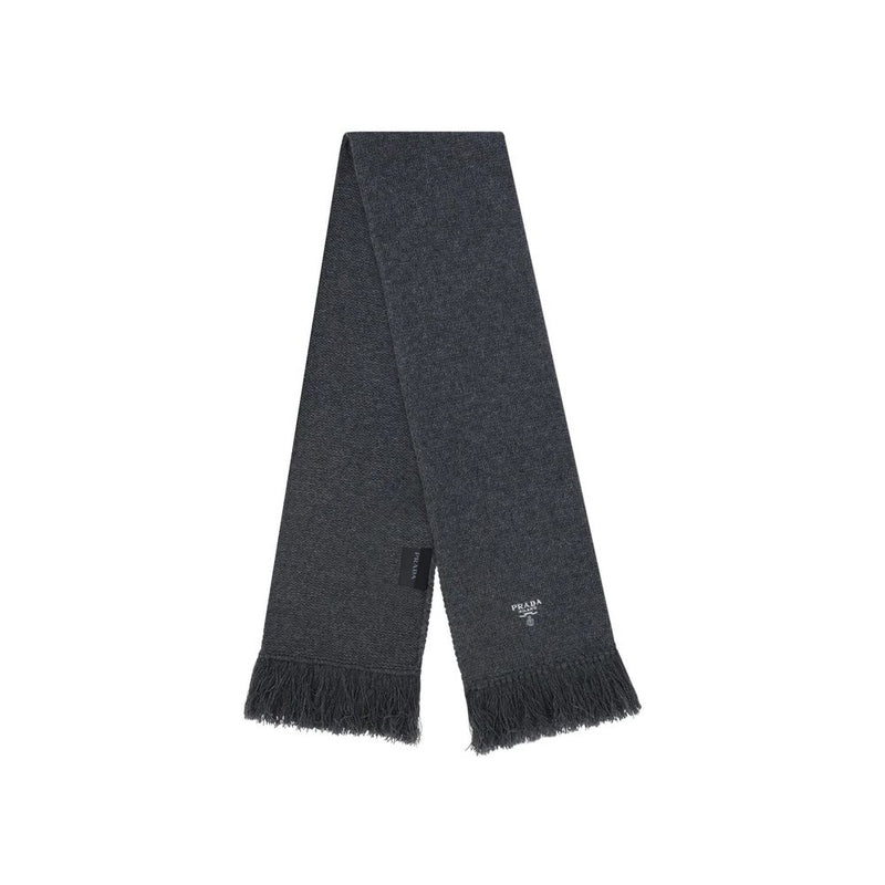 Prada Gray Cashmere Foulard