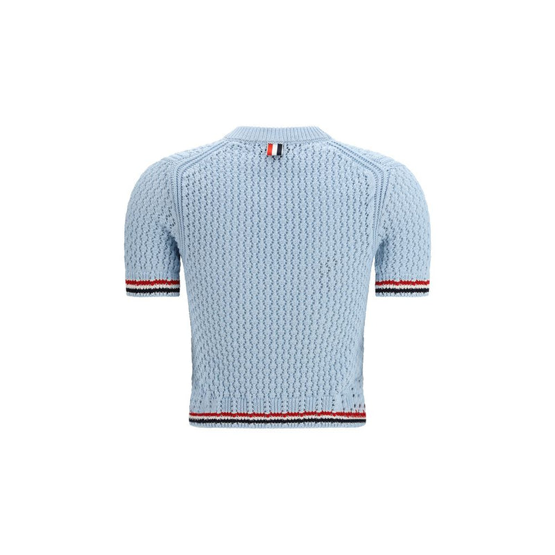 Camiseta de algodón azul de Thom Browne