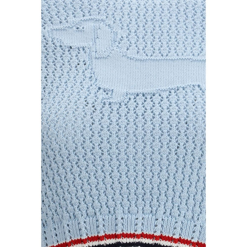 Camiseta de algodón azul de Thom Browne