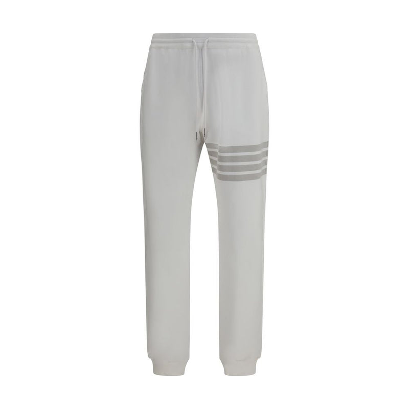 Pantalones jogger de algodón blancos Thom Browne (pantalones de entrenamiento)