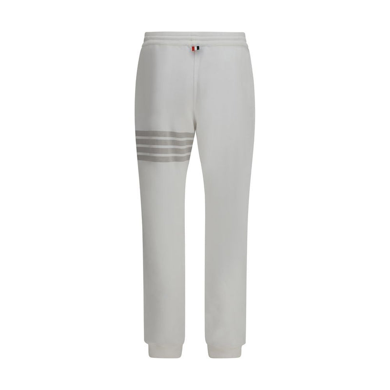 Pantalones jogger de algodón blancos Thom Browne (pantalones de entrenamiento)