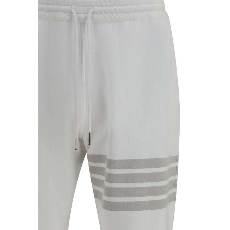 Pantalones jogger de algodón blancos Thom Browne (pantalones de entrenamiento)