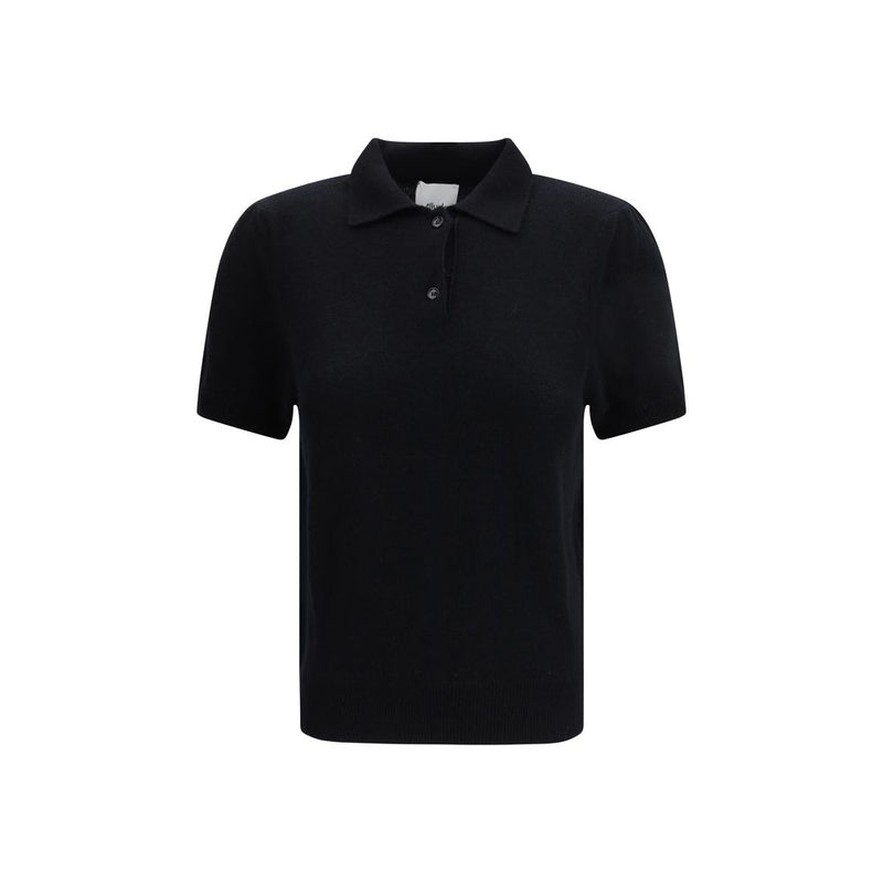 Allude Black Cashmere Polo Shirt