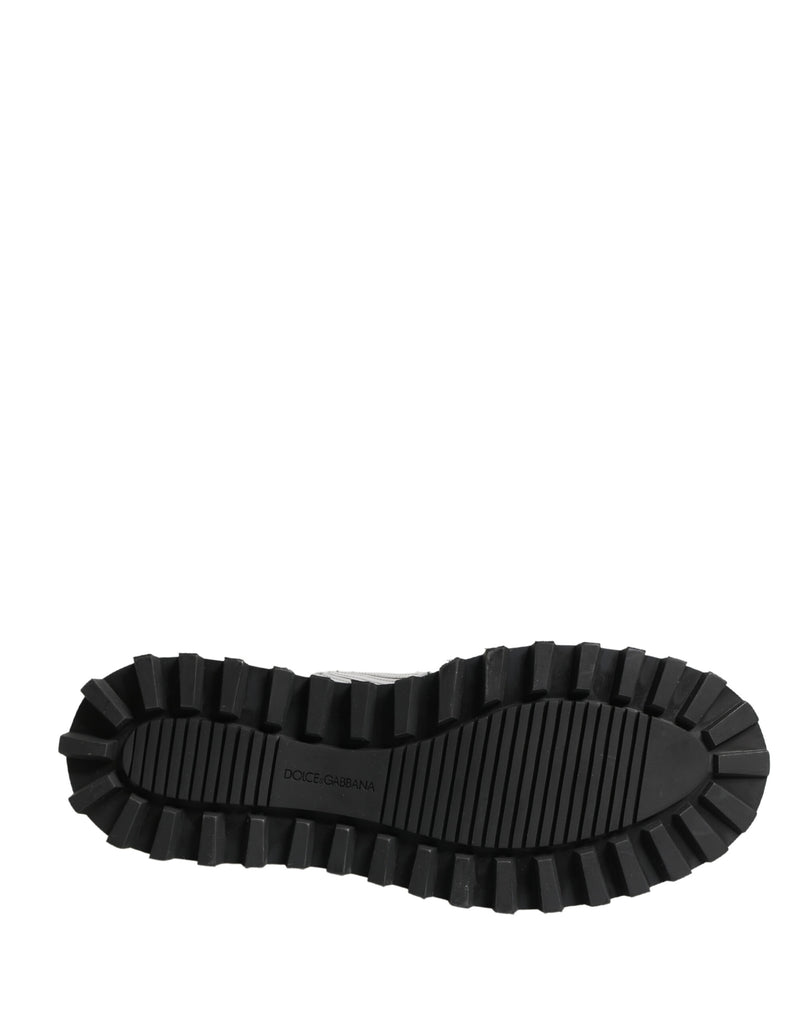 Bottines Dolce & Gabbana en cuir gris avec plaque logo
