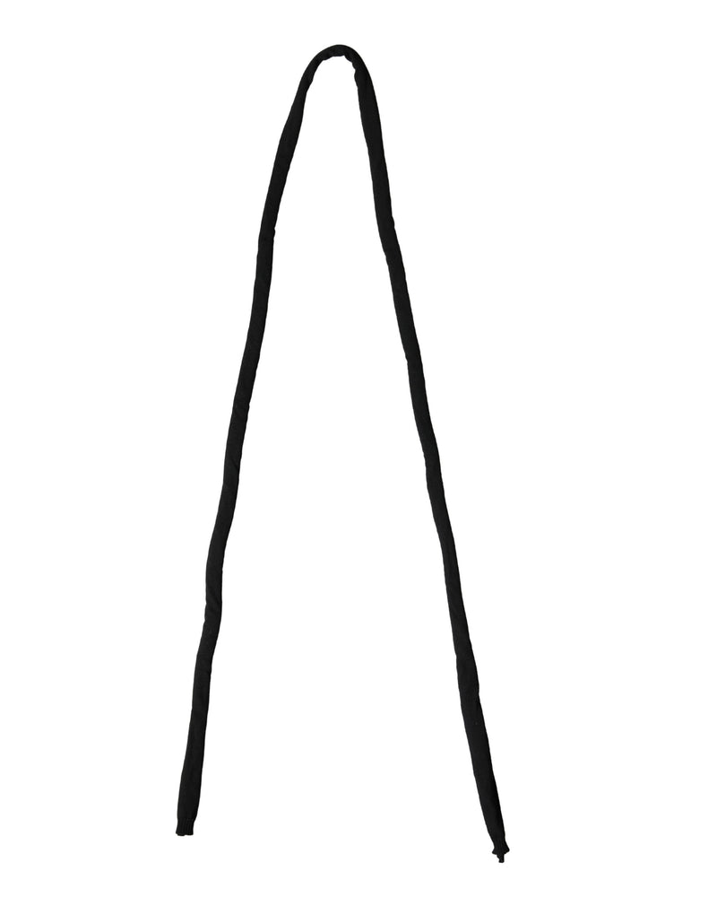Fular de cuello de punto de lana negra Dolce & Gabbana 259cm x 17cm, bufanda para hombre