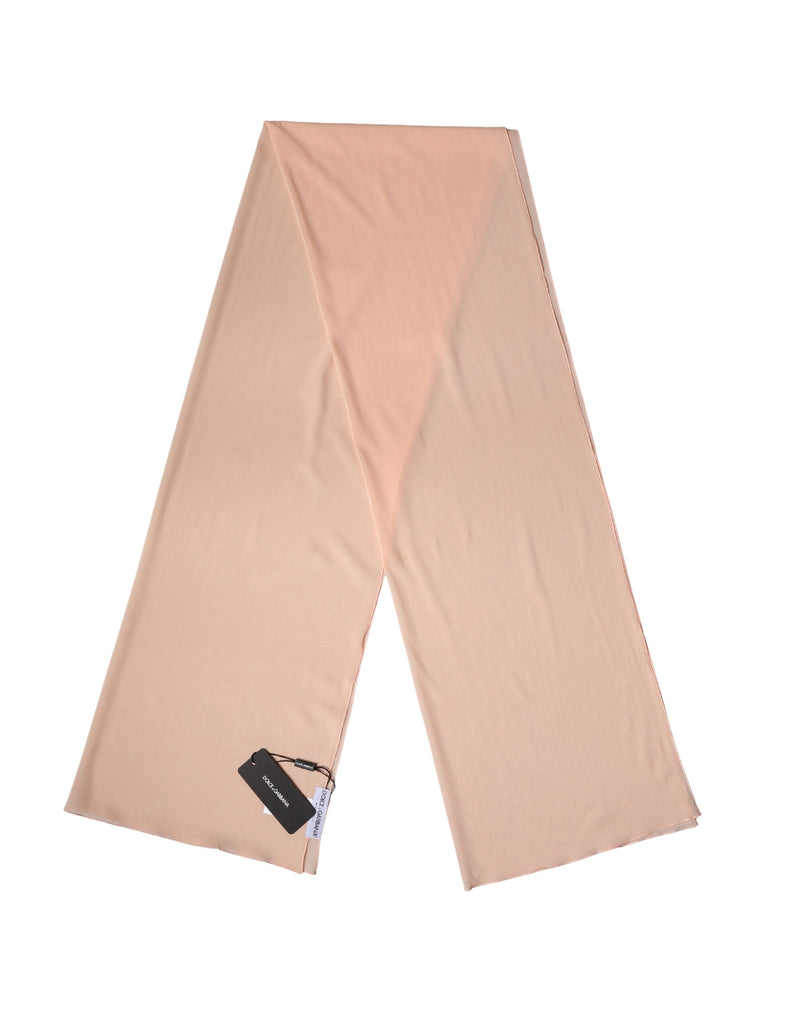Étole pour femme Dolce & Gabbana en soie pêche, 200cm x 64cm