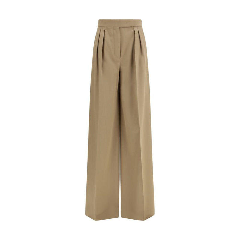 Max Mara Beige Wool Oves Aries Pants