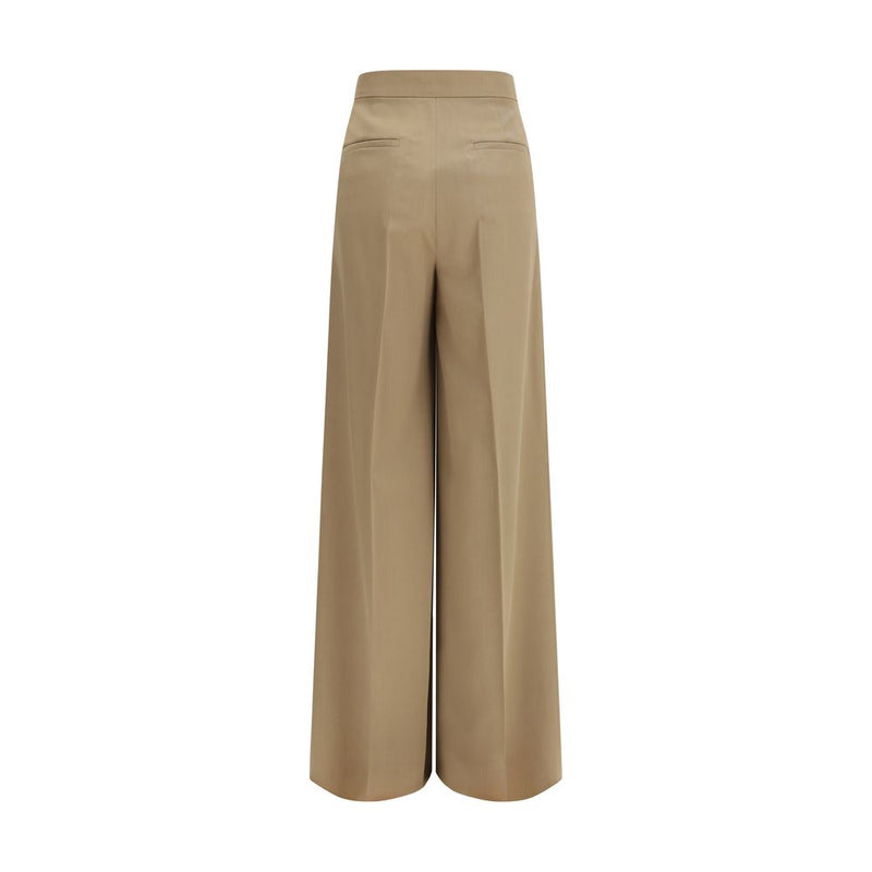 Max Mara Beige Wool Oves Aries Pants