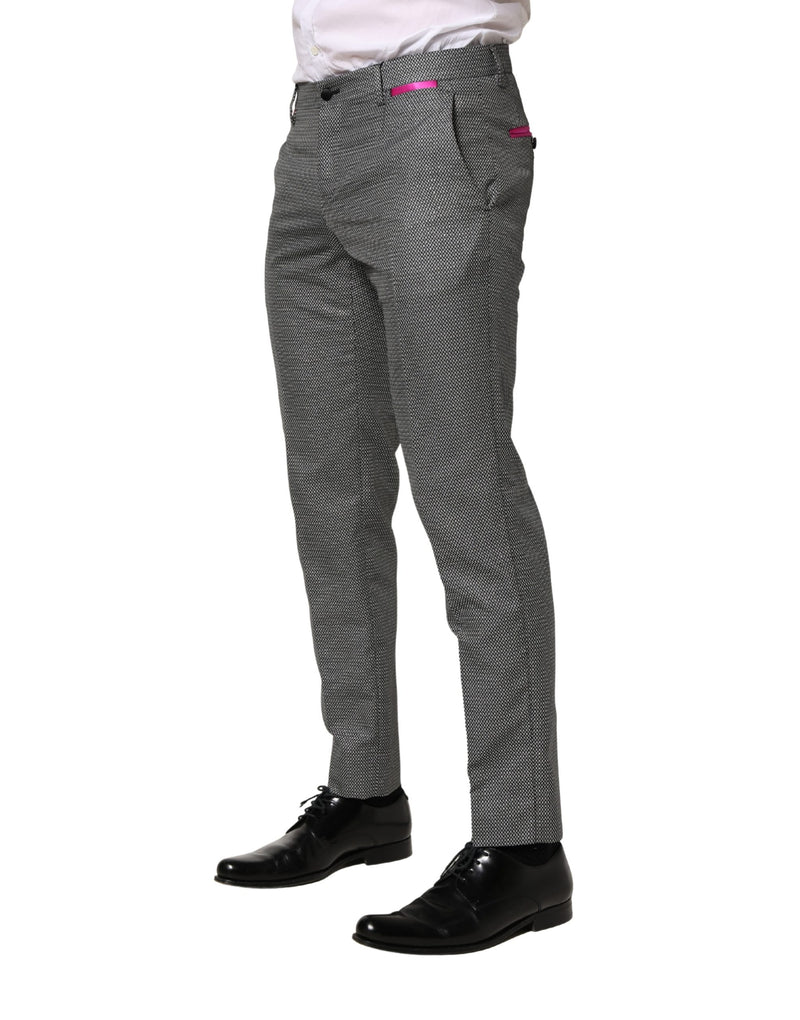 Dolce & Gabbana Gray Viscose Skinny Men Dress Trouser Pants