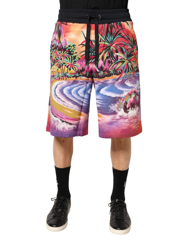 Bermudas de algodón multicolor con estampado gráfico Dolce & Gabbana