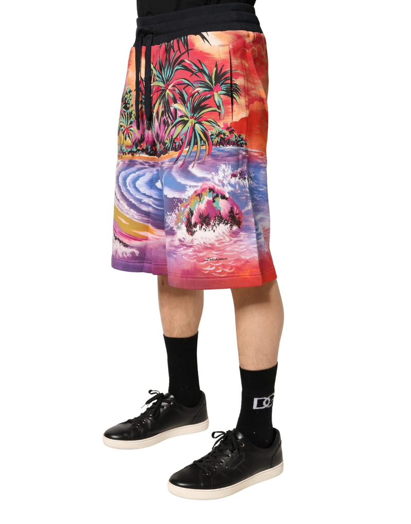 Bermudas de algodón multicolor con estampado gráfico Dolce & Gabbana