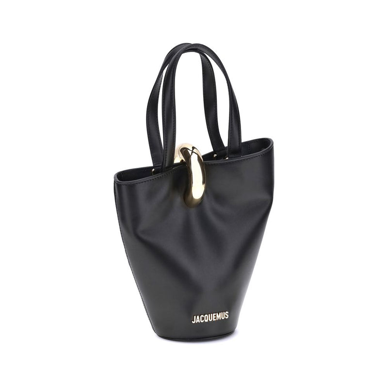 Jacquemus Black Calf Leather Bos Taurus Backet Bag