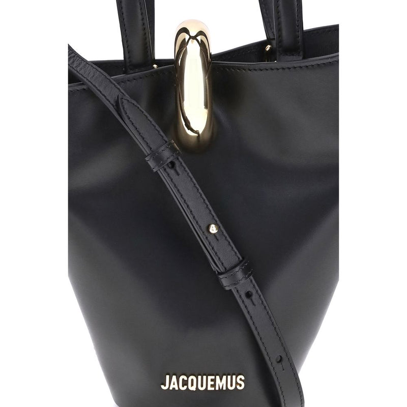 Jacquemus Black Calf Leather Bos Taurus Backet Bag