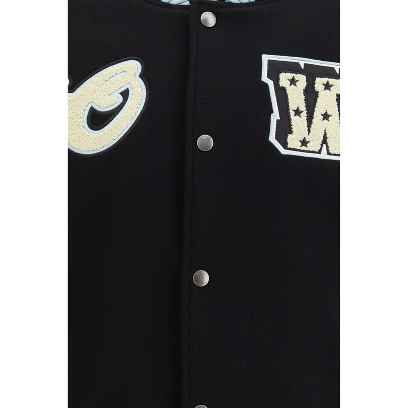 Off-White Black Wool Oves Aries Bomber
