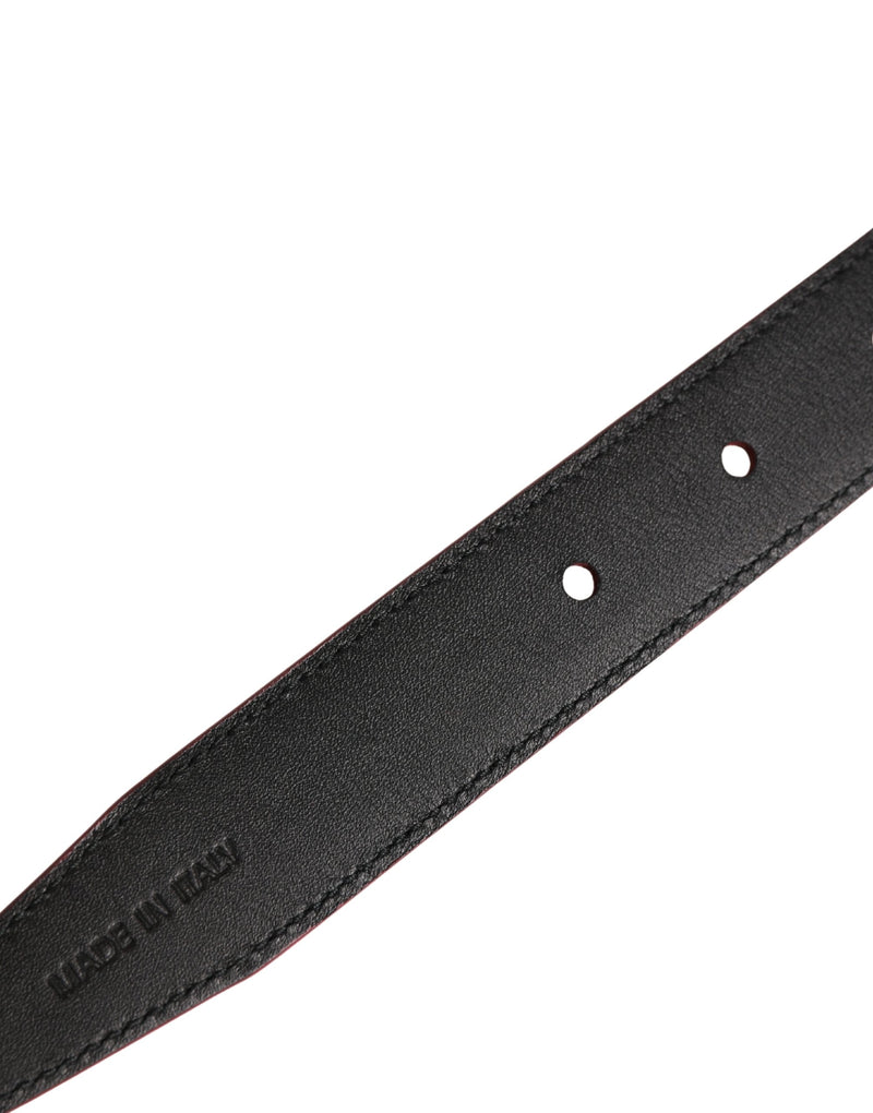 Ceinture classique en cuir rose avec boucle en métal Dolce & Gabbana pour homme