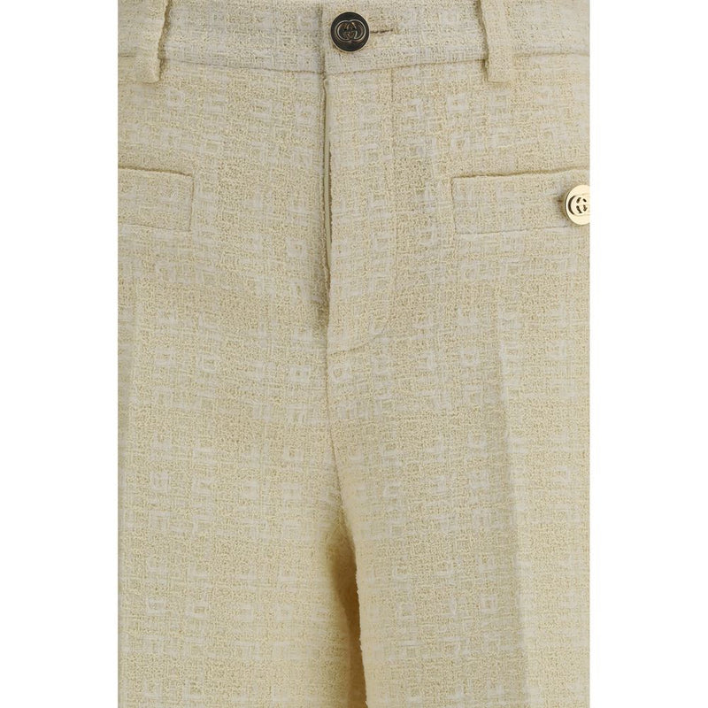 Gucci Beige Cotton Dress Pants