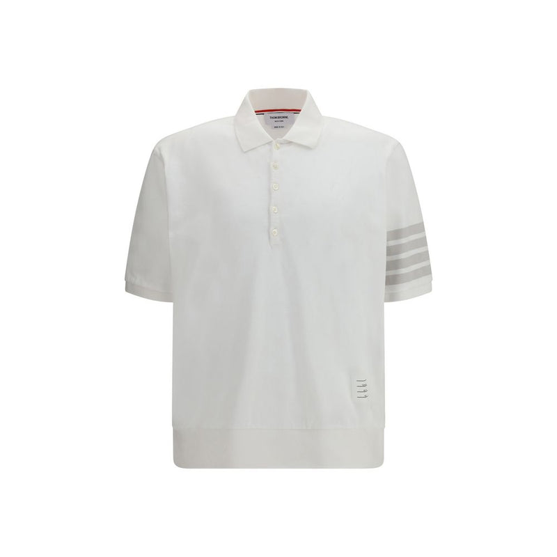 Polo blanco de algodón Thom Browne