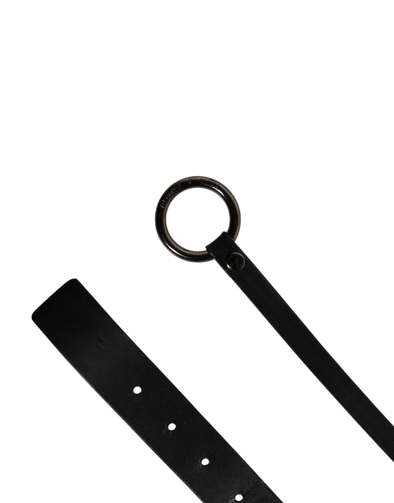 Cinturón de piel de becerro negra con hebilla metálica para hombre de Dolce & Gabbana