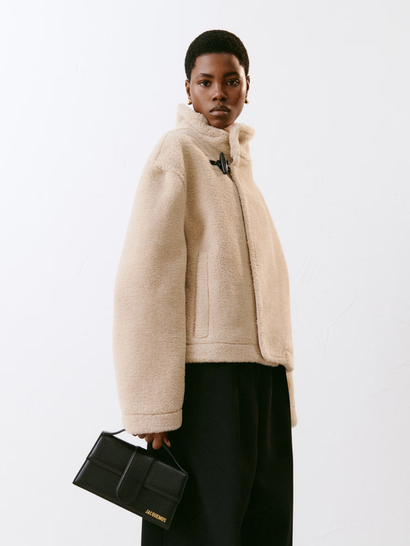 Jacquemus Black Leather Le Grand Bambino Handbag