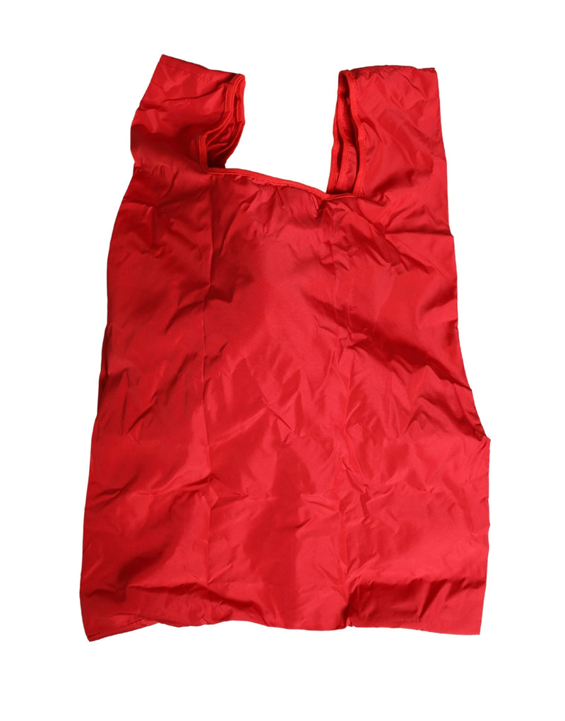 Dolce & Gabbana Men Red Polyester Panda Stuffed Ecobag Tote Borse Bag