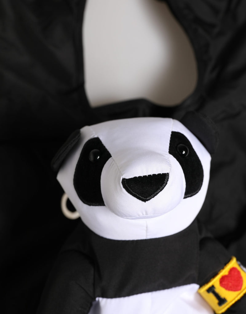 Bolsa Ecobag de poliéster preto com panda de pelúcia Dolce & Gabbana para homens