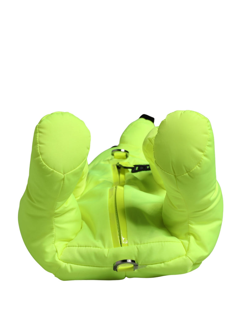 Bolsa de poliéster verde com silhueta de animal e cinto de cintura Dolce & Gabbana