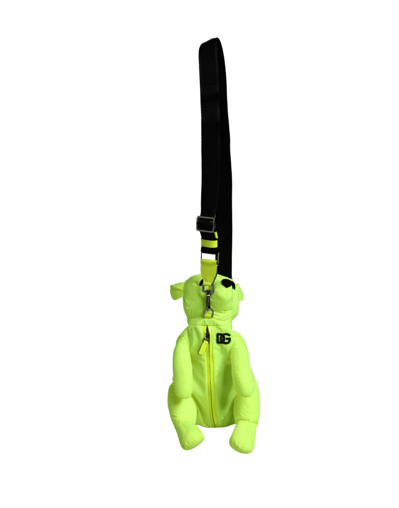 Bolsa de poliéster verde com silhueta de animal e cinto de cintura Dolce & Gabbana