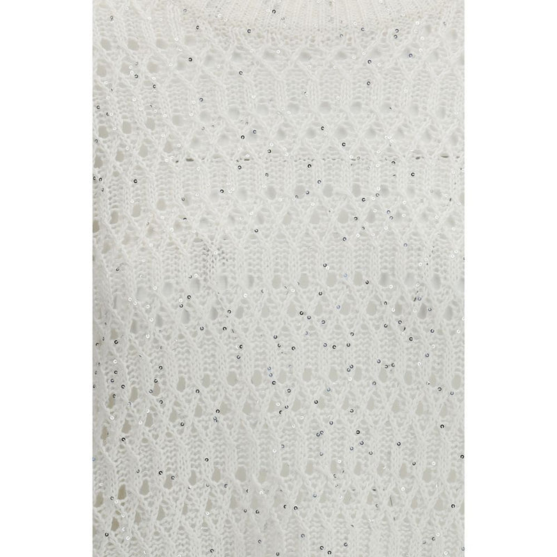 Brunello Cucinelli White Silk Sweatshirt