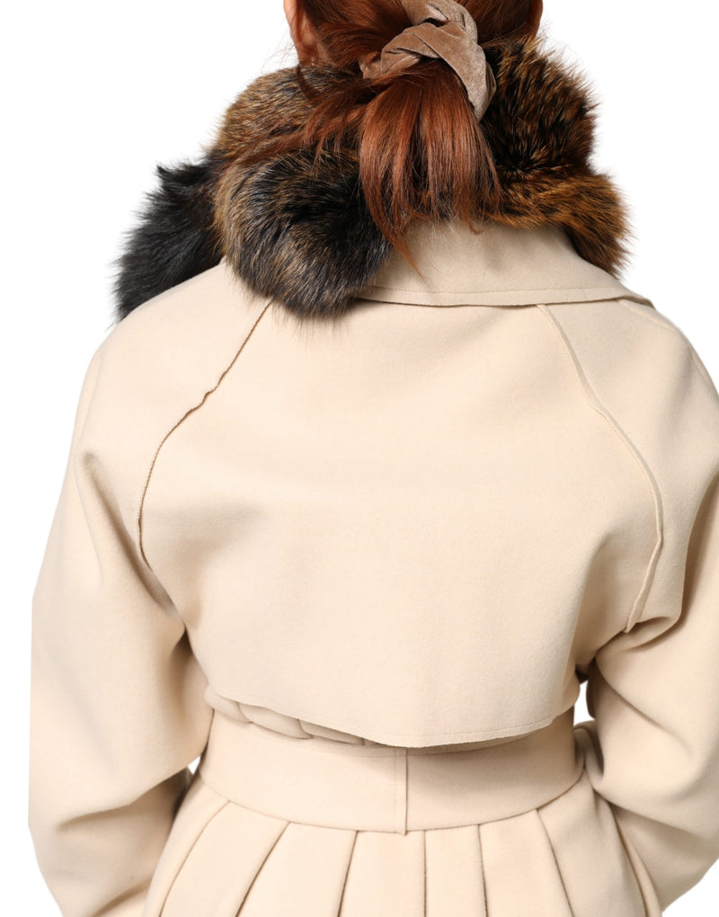 Bufanda de invierno de Dolce & Gabbana de piel de zorro rojo marrón
