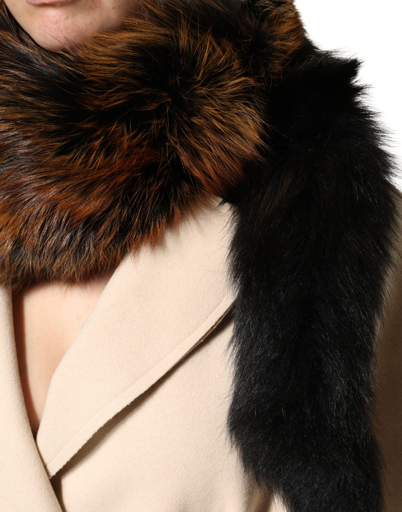 Bufanda de invierno de Dolce & Gabbana de piel de zorro rojo marrón