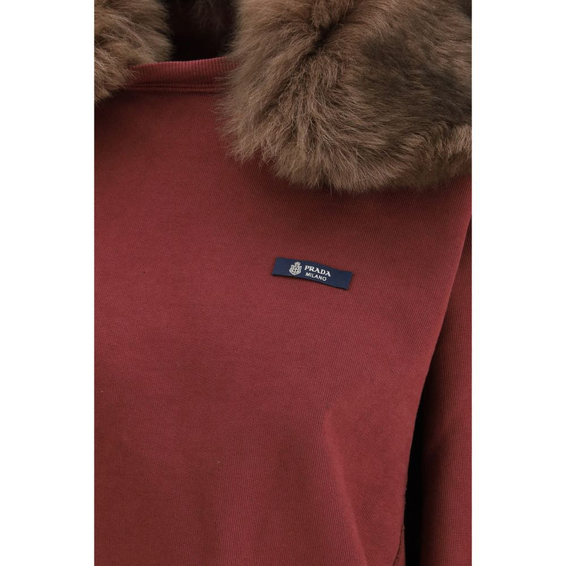 Prada Bordeaux Cotton Sweatshirt