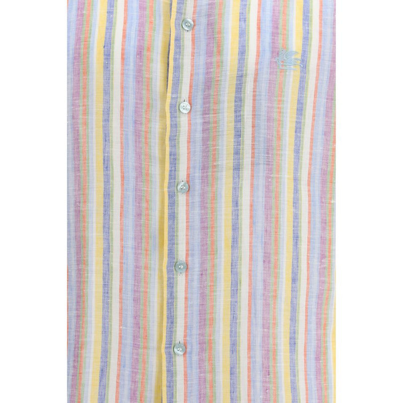 Etro Multicolor Linen Pattern Shirt