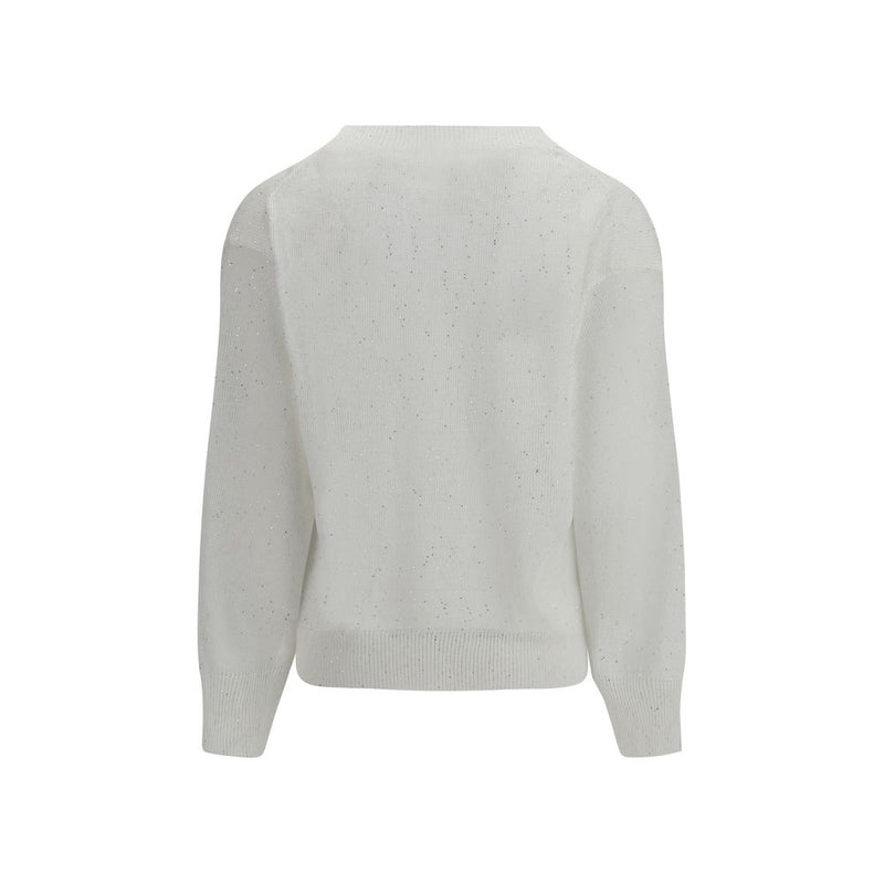Brunello Cucinelli White Linen T-Shirt
