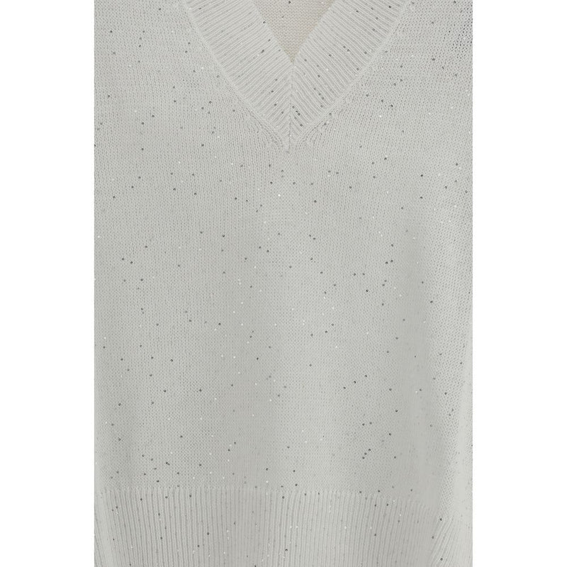 Brunello Cucinelli White Linen T-Shirt
