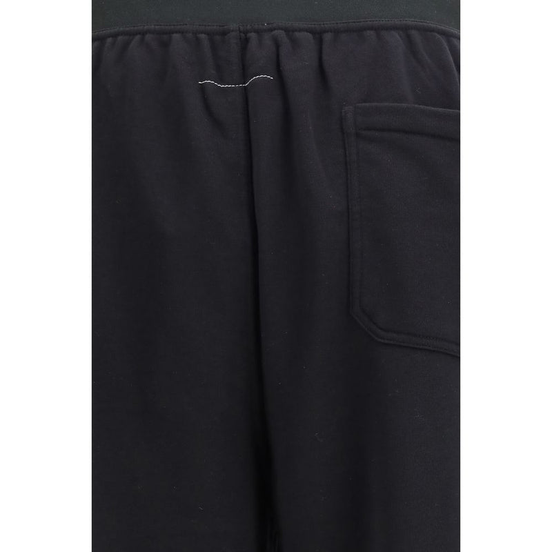 Pantalones informales de algodón negros MM6