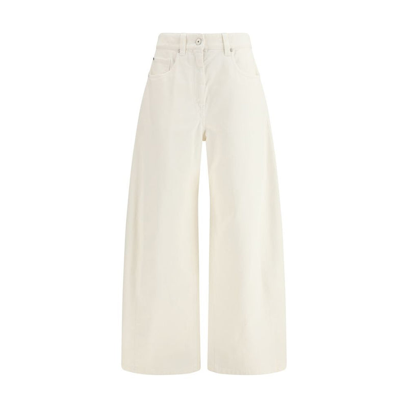 Brunello Cucinelli Beige Cotton Casual Pants