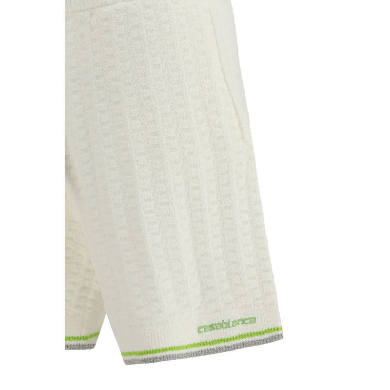 Casablanca White Cotton Bermuda Shorts
