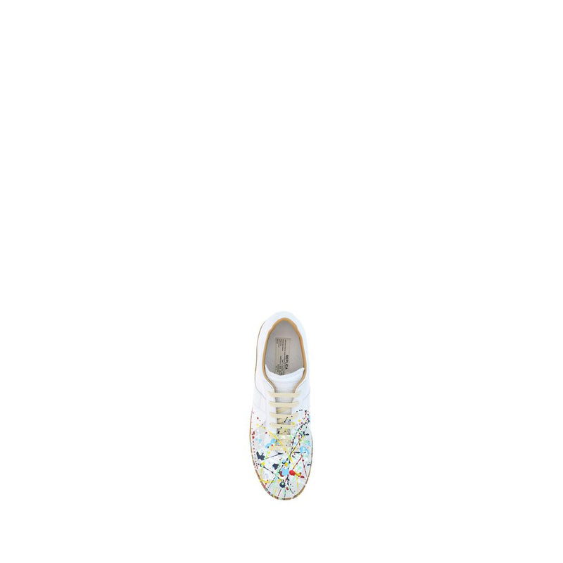 Maison Margiela White Calf Leather Bos Taurus Low Top Sneakers