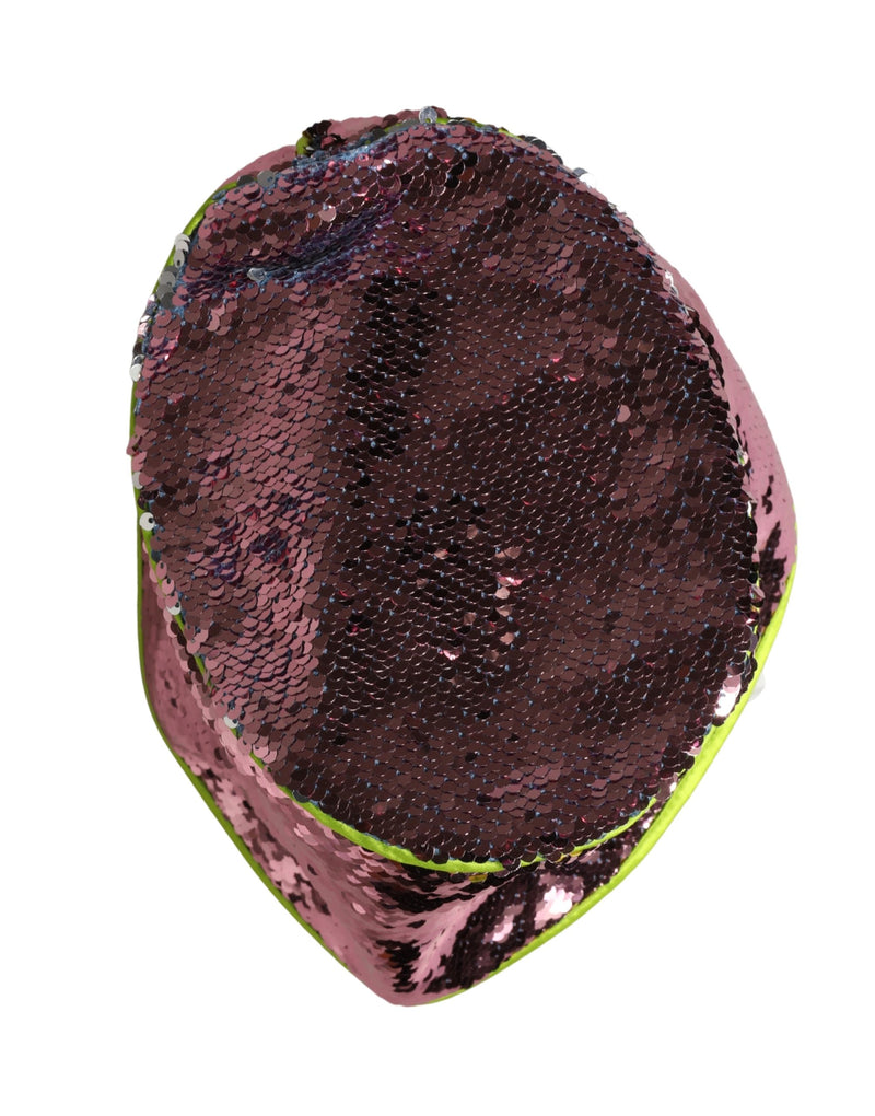 Chapeau bob de pêcheur violet à sequins Dolce & Gabbana pour homme