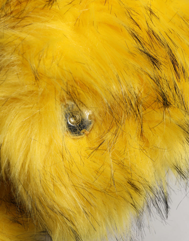 Chapéu bucket amarelo de pelo de modacrílico Dolce & Gabbana para mulheres