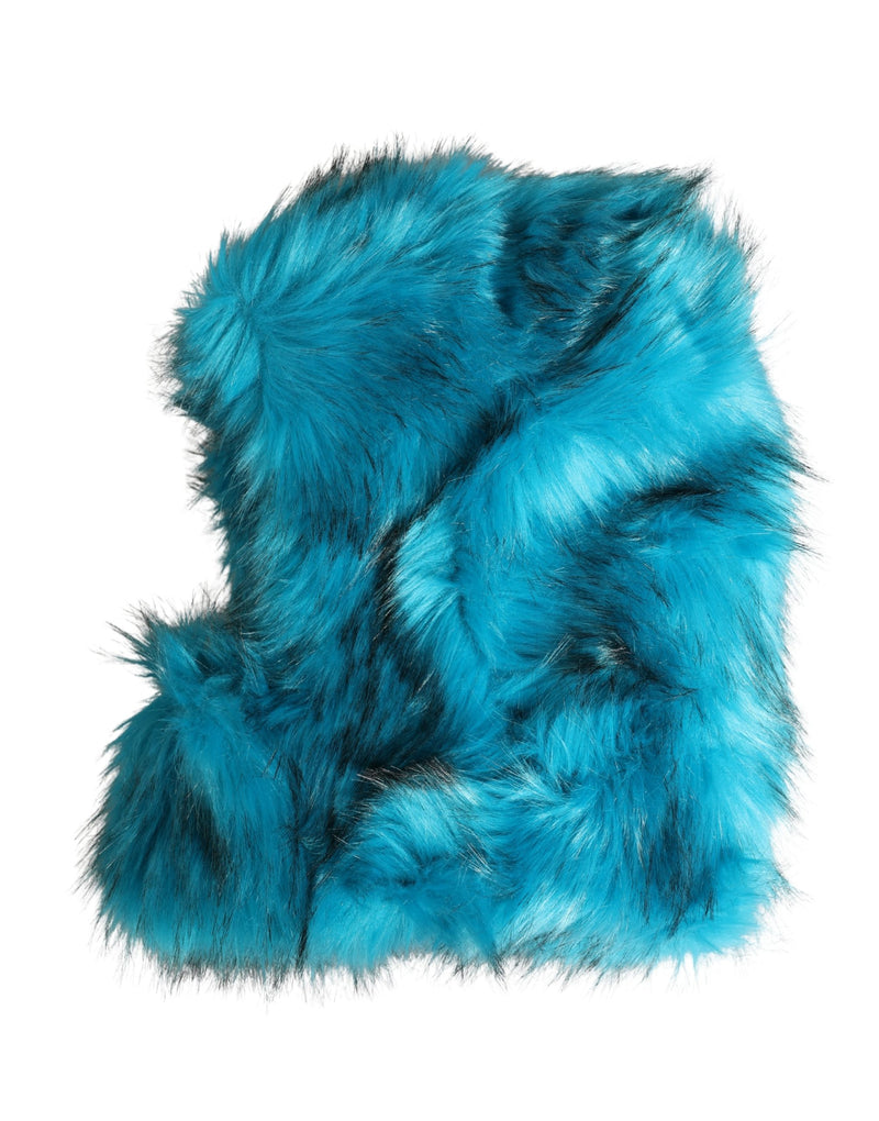 Chapéu bucket azul de pelo de modacrílico Dolce & Gabbana para mulheres