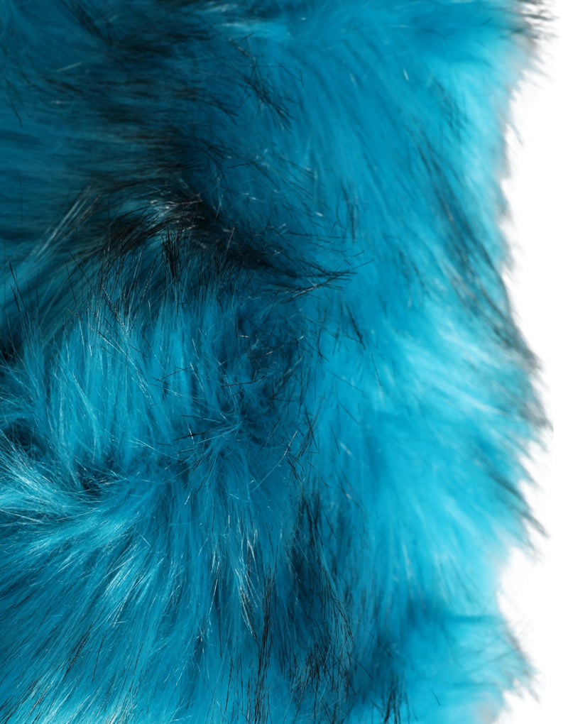 Chapéu bucket azul de pelo de modacrílico Dolce & Gabbana para mulheres
